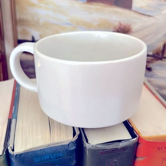 Vintage Stoneware Soup Bowl with Flowers - Picture 3 of 5